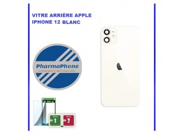 VITRE ARRIÈRE APPLE IPHONE 12 BLANC -  EMPLACEMENT: Z2-R15-46