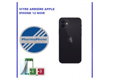 VITRE ARRIÈRE APPLE IPHONE 12 NOIR  - EMPLACEMENT: Z2-R15-46