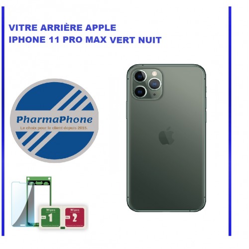 VITRE ARRIÈRE APPLE IPHONE 11 PRO MAX VERT NUIT