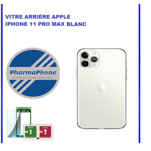 VITRE ARRIÈRE APPLE IPHONE 11 PRO MAX BLANC