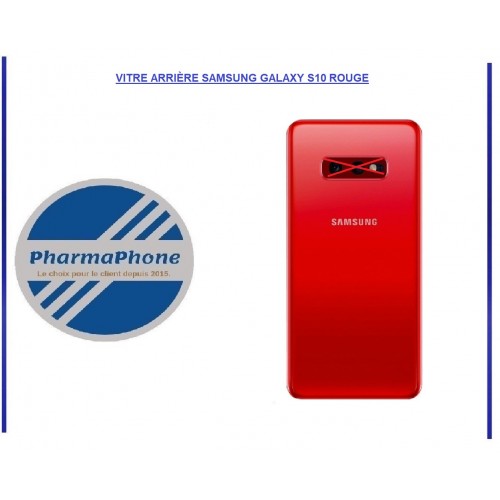 Vitre arriere Rouge Samsung Galaxy S10 - EMPLACEMENT: Z2-R15-51