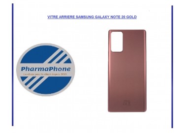VITRE ARRIERE SAMSUNG GALAXY NOTE 20 GOLD - EMPLACEMENT: Z2-R15-E49