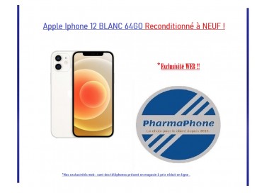 Apple Iphone 12 BLANC 64GO - Reconditionné à NEUF