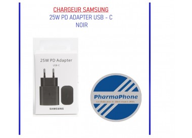 CHARGEUR SAMSUNG 25W PD ADAPTER USB - C NOIR