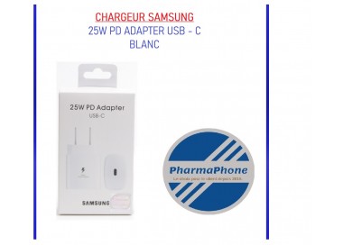 CHARGEUR SAMSUNG 25W PD ADAPTER USB - C BLANC