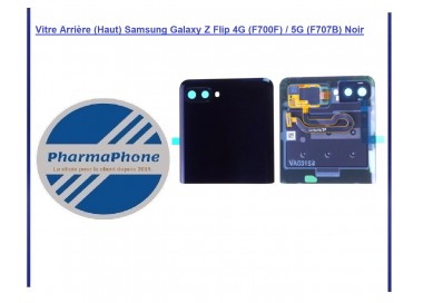 Vitre Arrière HAUT Samsung Galaxy Z Flip 4G (F700F) / 5G (F707B)  Noir Origine