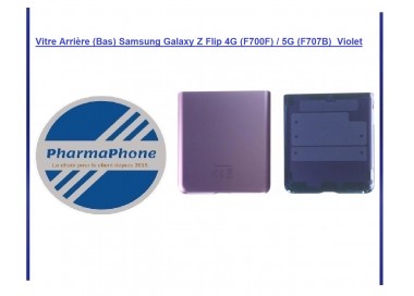 Vitre Arrière (Bas) Samsung Galaxy Z Flip 4G (F700F) / 5G (F707B) Violet