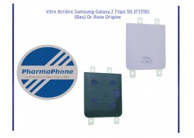 Vitre Arrière Samsung Galaxy Z Flip4 5G (F721B) (Bas) Or Rose Origine