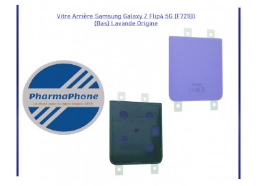 Vitre Arrière Samsung Galaxy Z Flip4 5G (F721B) (Bas) Lavande Origine