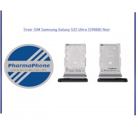 Tiroir SIM Samsung Galaxy S22 Ultra (S908B) Noir