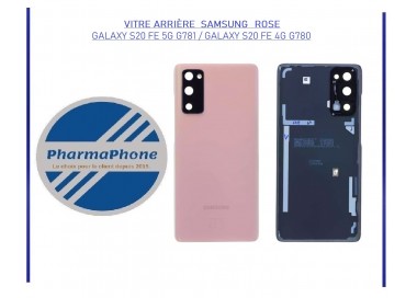 VITRE ARRIÈRE ROSE SAMSUNG GALAXY S20 FE 5G G781 / GALAXY S20 FE 4G G780