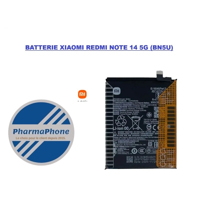 REMPLACEMENT BATTERIE XIAOMI REDMI NOTE 14 5G CHEZ PHARMAPHONE EXPRESS EN MARTINIQUE