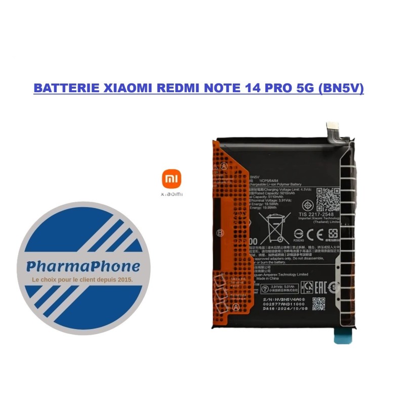 BATTERIE BN5V POUR XIAOMI REDMI NOTE 14 PRO 5G EN MARTINIQUE