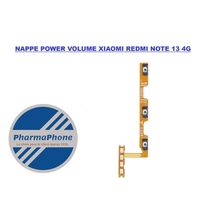 NAPPE POWER VOLUME XIAOMI REDMI NOTE 13 4G CHEZ PHARMAPHONE