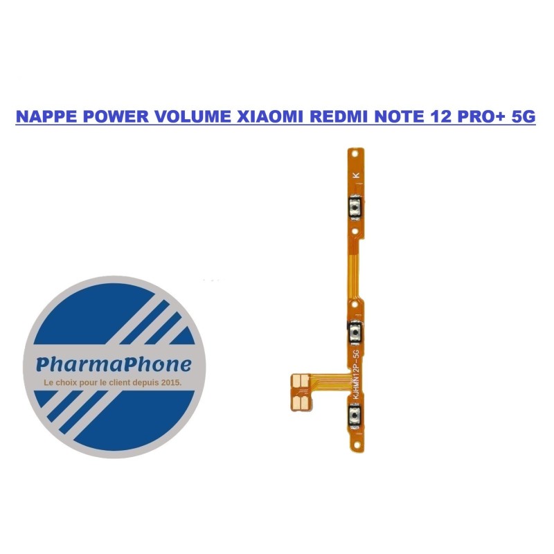 BOUTON VOLUME POWER XIAOMI REDMI NOTE 12 PRO+ 5G CHEZ PHARMAPHONE MARTINIQUE