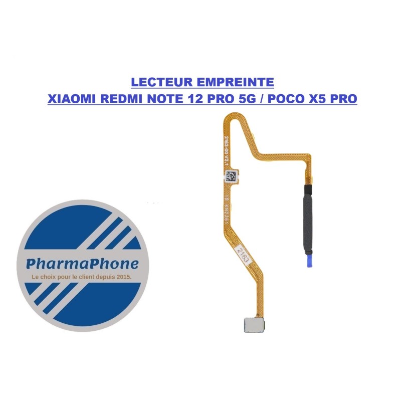 LECTEUR EMPREINTE XIAOMI REDMI NOTE 12 PRO 5G PHARMAPHONE MARTINIQUE