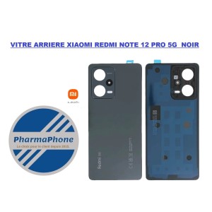 VITRE ARRIERE XIAOMI REDMI NOTE 12 PRO 5G NOIR CHEZ PHARMAPHONE MARTINIQUE