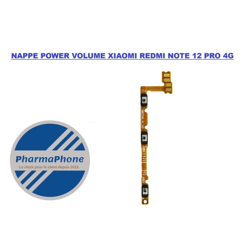 NAPPE POWER VOLUME XIAOMI REDMI NOTE 12 PRO 4G CHEZ PHARMAPHONE MARTINIQUE