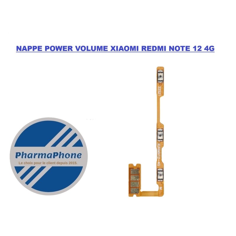 NAPPE POWER VOLUME XIAOMI REDMI NOTE 12 4G MARTINIQUE