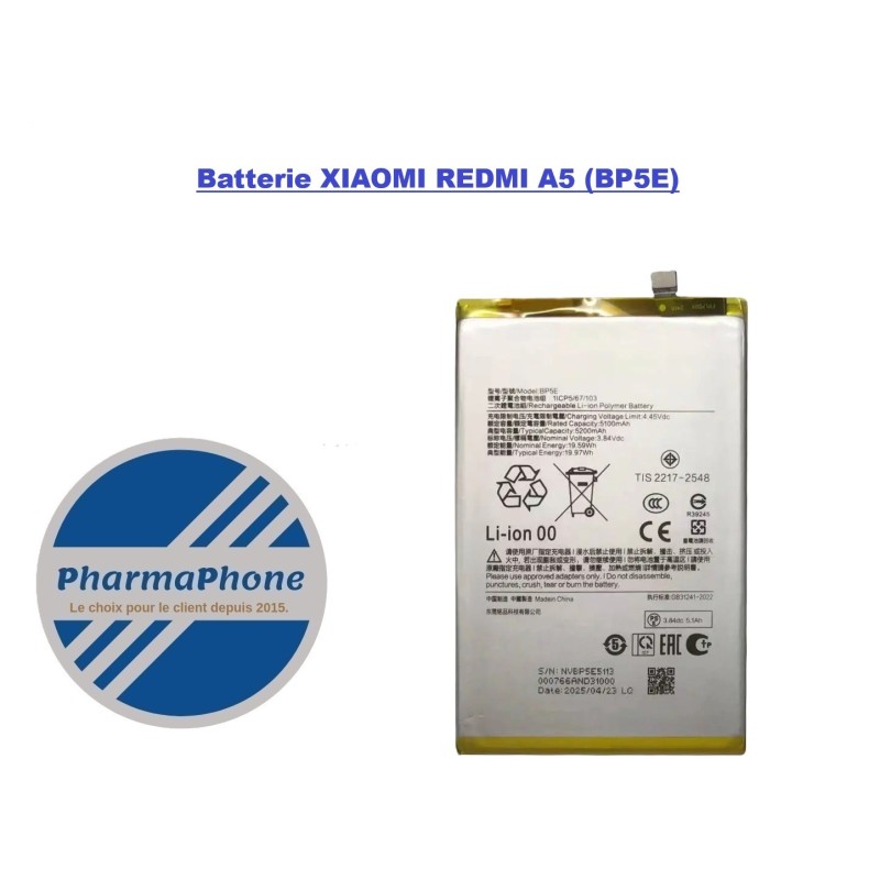 ACHETER BATTERIE  xiaomi redmi A2 BN5F PAS CHER GUADELOUPE MARTINIQUE