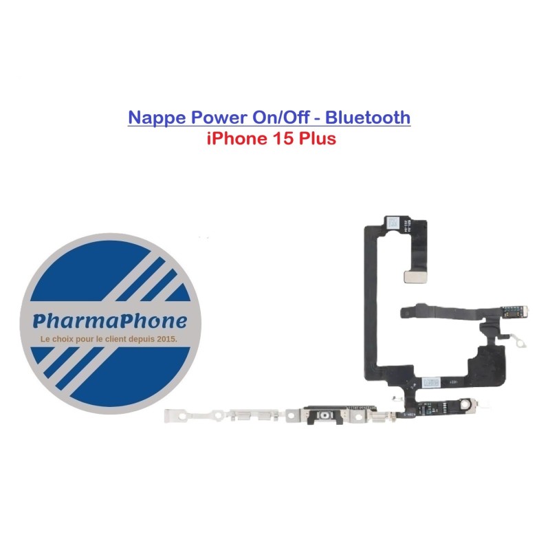 Nappe Power On/Off - Bluetooth IPHONE 15 PLUS Aubaine antilles martinique guadeloupe guyane