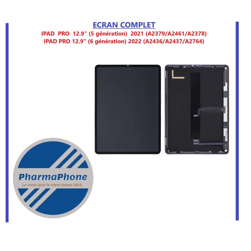ECRAN COMPLET IPAD 12.9 (3gé) 2018  / IPAD 12,9 PRO  (4g) 2020