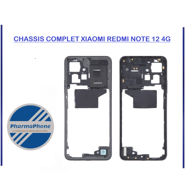 ACHETER REPARER CHASSIS CONTOUR XIAOMI REDMI NOTE 12 4G NOIR CREME MARTINIQUE GUADELOUPE GUYANE