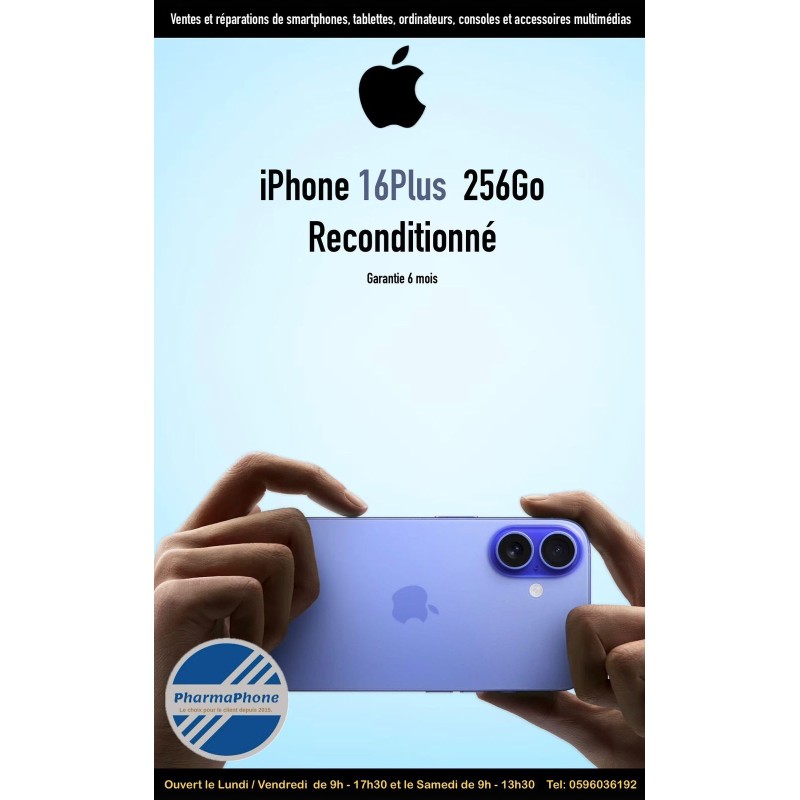 IPHONE 16 PRO MAX RECONDITIONNE GARANTIE 1 ANS CHEZ PHARMAPHONE.