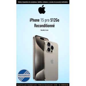 IPHONE 16 PRO MAX RECONDITIONNE GARANTIE 1 ANS CHEZ PHARMAPHONE.