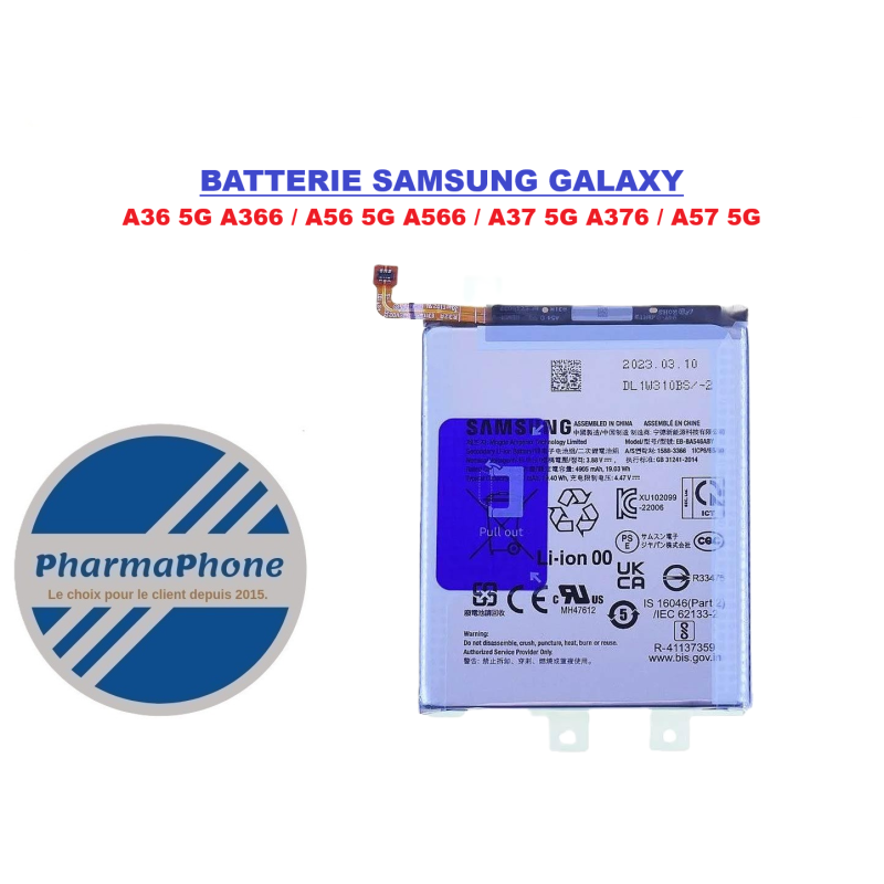 ACHETER BATTERIE SAMSUNG GALAXY A36 5G  (A366) PAS CHER MARTINIQUE GUADELOUPE GUYANE