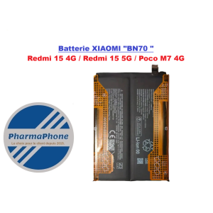 ACHETER Batterie BN70 Xiaomi Redmi 15 4G / Redmi 15 5G / Poco M7 4G PAS CHER MARTINIQUE GUADELOUPE GUYANE