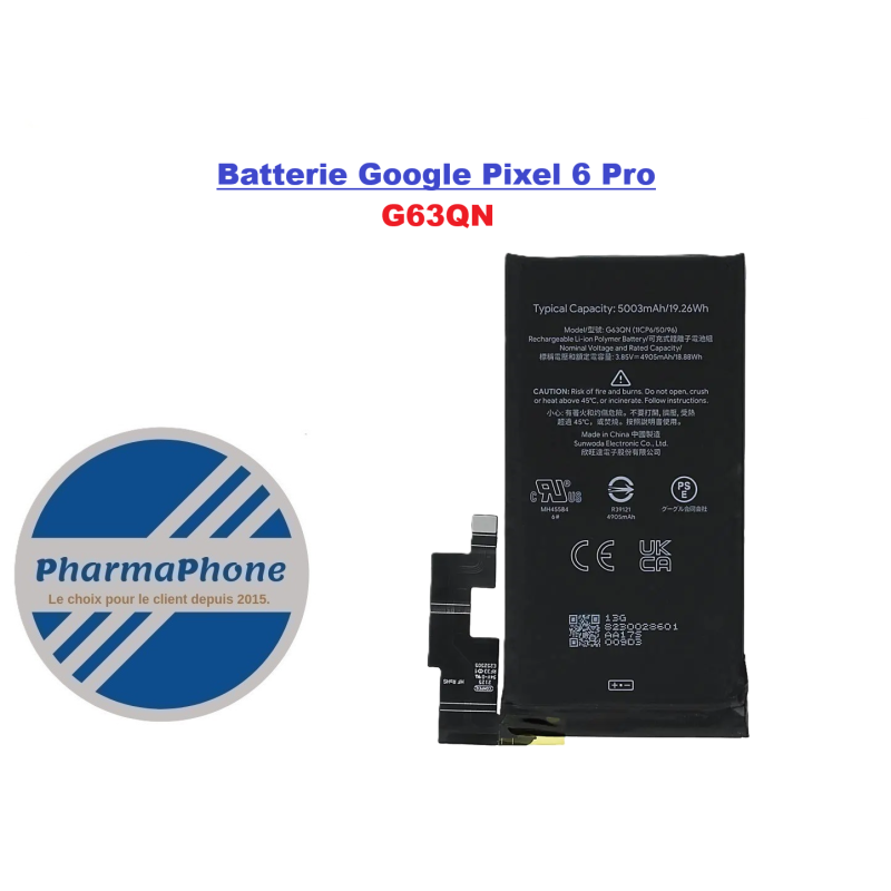 ACHETER BATTERIE GOOGLE PIXEL 6 PRO G63QN MARTINIQUE GUADELOUPE GUYANE