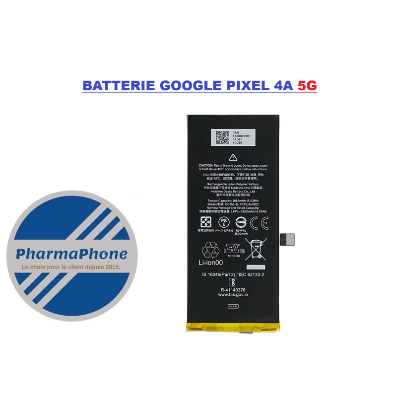 copy of BATTERIE GOOGLE PIXEL 4A 4G  - EMPLACEMENT: Z02 - R08 - E08
