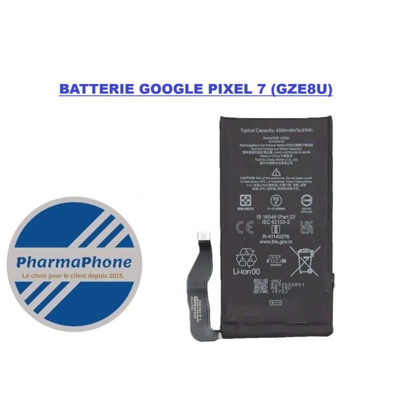 BATTERIE GOOGLE PIXEL 7 Pro GMF5Z