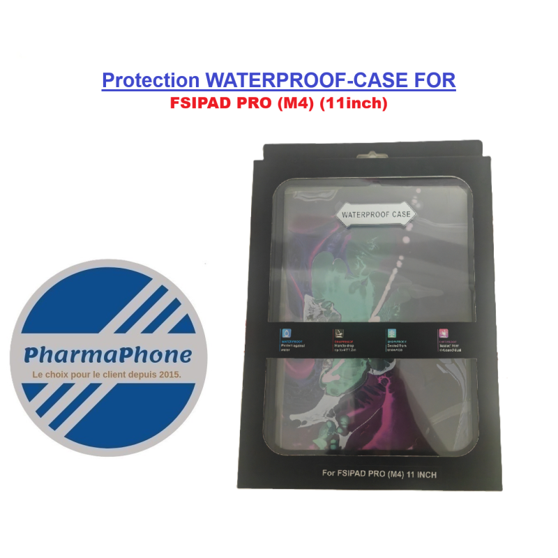 COQUE  WATERPROOF-CASE FOR FSIPAD PRO(M4) (11inch) CHEZ PHARMAPHONE