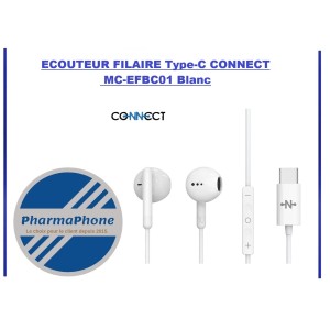 ACHETER  ECOUTEUR FILAIRE Type-C CONNECT MC-EFBC01 Blanc    AUBAINE ANTILLES  MARTINIQUE GUADELOUPE GUYANE