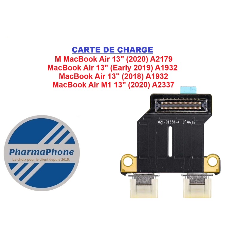 CARTE DE CHARGE MacBook Air 13" (2020) A2179 /Air 13" (Early 2019) A1932 / Air 13" (2018) A1932 /   Air M1 13"  AUBAINE ANTILLES