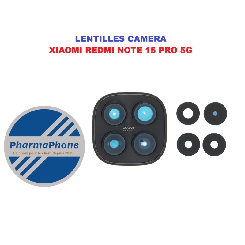 LENTILLES CAMERA  XIAOMI REDMI NOTE 15 PRO 5G MARTINIQUE GUADELOUPE GUYANE