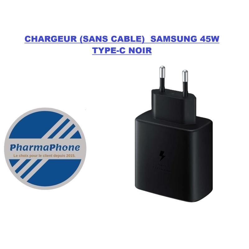 CHARGEUR SAMSUNG 25W PD ADAPTER USB - C BLANC  martinique guadeloupe guyane