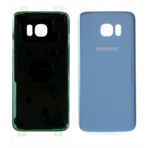 Vitre arriere bleu Samsung Galaxy S7 edge