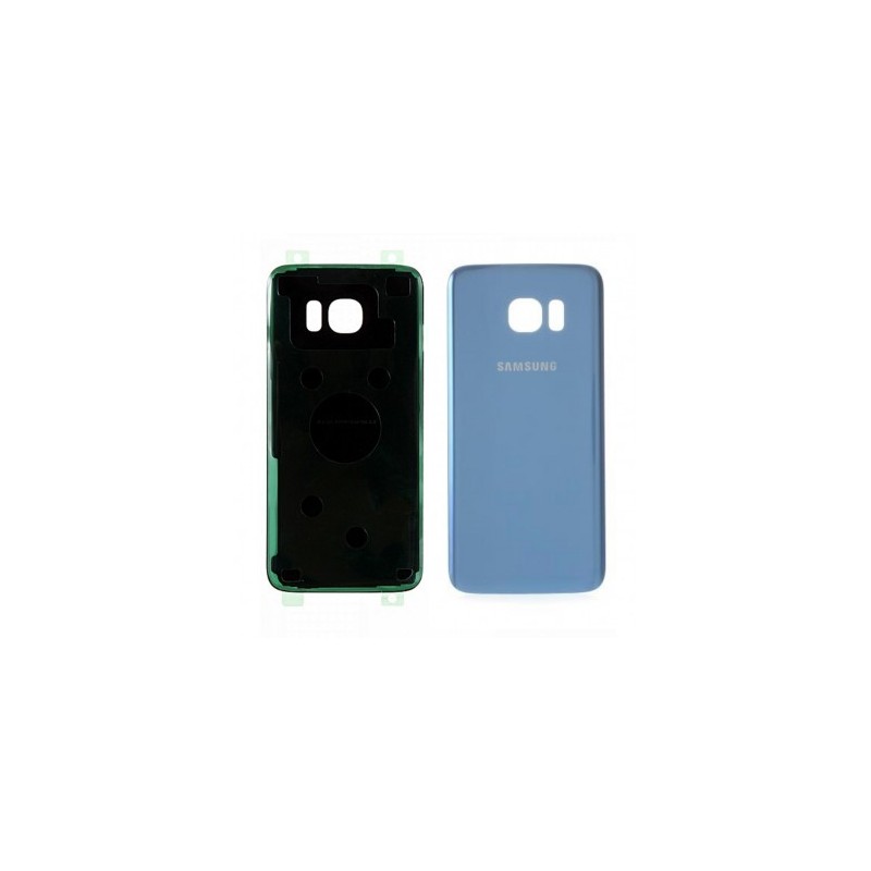 Vitre arriere bleu Samsung Galaxy S7 edge