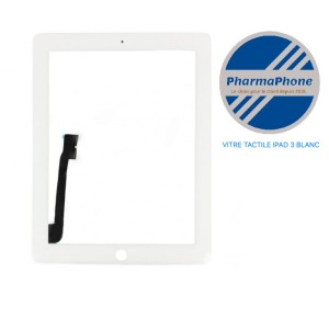 IPAD 3 Vitre Tactile BLANC