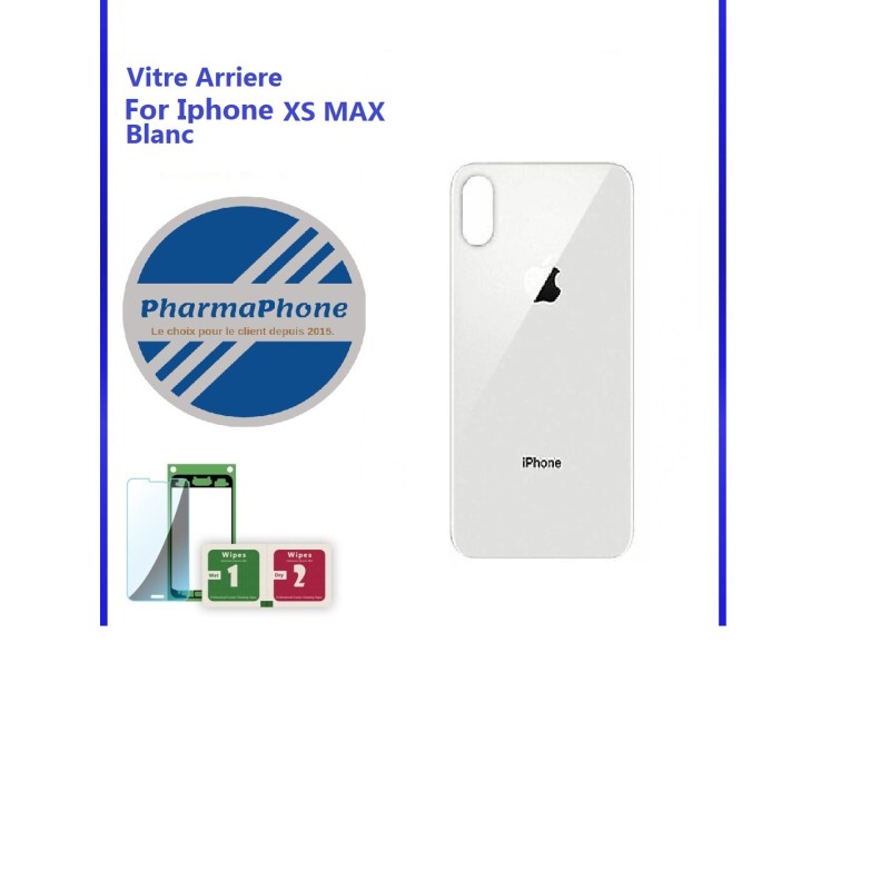 IPhone XS Max Blanc vitre arriere IPhone XS Max Blanc vitre arriere