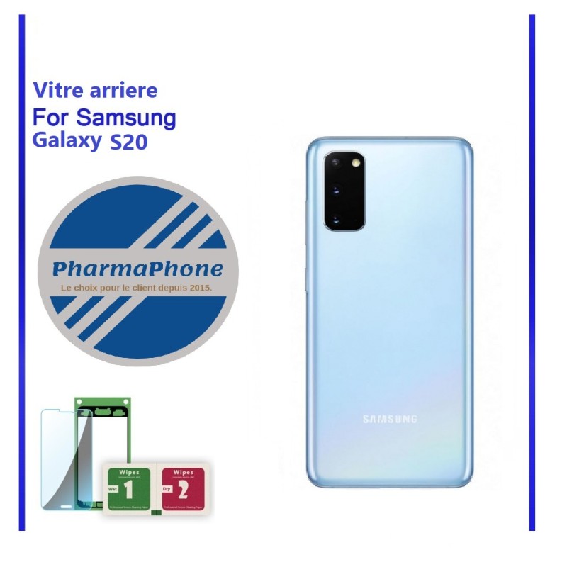 Vitre arriere bleu Samsung Galaxy S20 Vitre arriere bleu Samsung Galaxy S20
