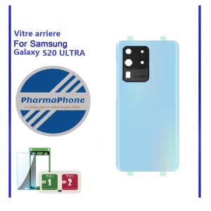Vitre arriere bleu Samsung Galaxy S20 ultra