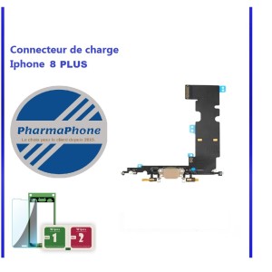 Connecteur de charge - iPhone 8 Plus - Noir