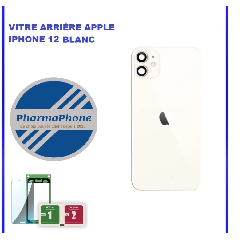 VITRE ARRIÈRE APPLE IPHONE 12 BLANC VITRE ARRIÈRE APPLE IPHONE 12 BLANC