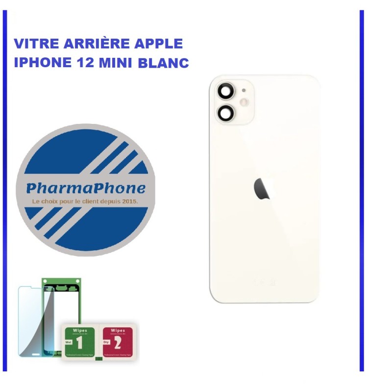 VITRE ARRIÈRE APPLE IPHONE 12 MINI BLANC VITRE ARRIÈRE APPLE IPHONE 12 MINI BLANC