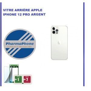 VITRE ARRIÈRE APPLE IPHONE 12 PRO MAX ARGENT