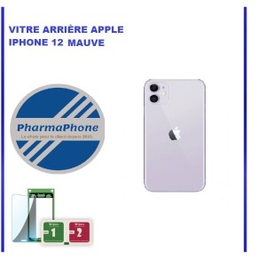 VITRE ARRIÈRE APPLE IPHONE 12 MAUVE